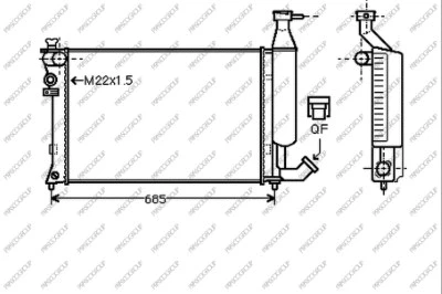 Radiator, engine cooling (CI915R003)