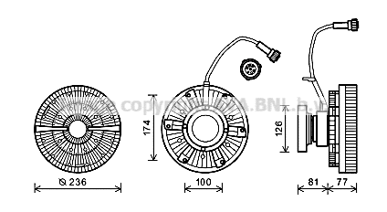 Clutch, radiator fan (VLC056)