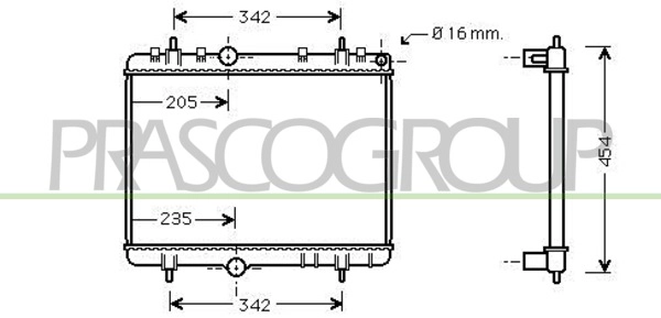 Radiator, engine cooling (CI424R015)