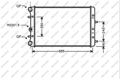 Radiator, engine cooling (SK320R002)
