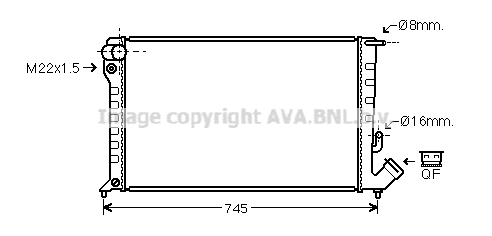 Radiator, engine cooling (CNA2151)