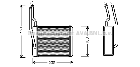 Heat Exchanger, interior heating (FD6272)