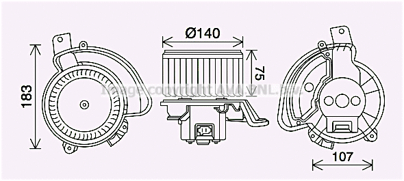 Electric Motor, interior blower (OL8689)