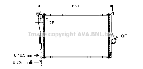 Radiator, engine cooling (BWA2278)