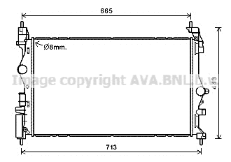 Radiator, engine cooling (OL2682)
