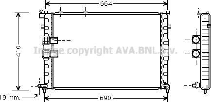 Radiator, engine cooling (CN2133)