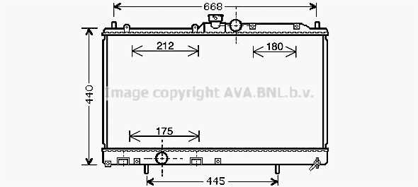 Radiator, engine cooling (MT2195)