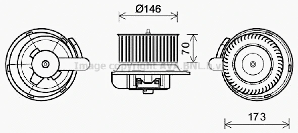 Electric Motor, interior blower (ME8287)