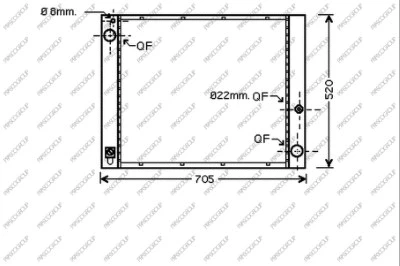 Radiator, engine cooling (LR790R002)