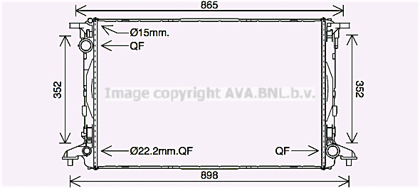 Radiator, engine cooling (AI2412)