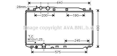 Radiator, engine cooling (HD2187)