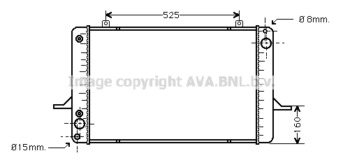 Radiator, engine cooling (FD2034)