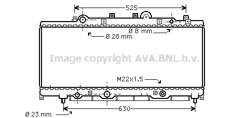 Radiator, engine cooling (LC2072)
