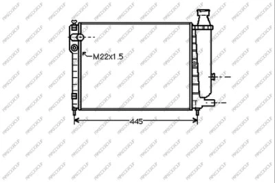 Radiator, engine cooling (CI021R009)