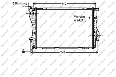 Radiator, engine cooling (BM044R013)