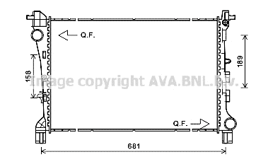 Radiator, engine cooling (FT2420)