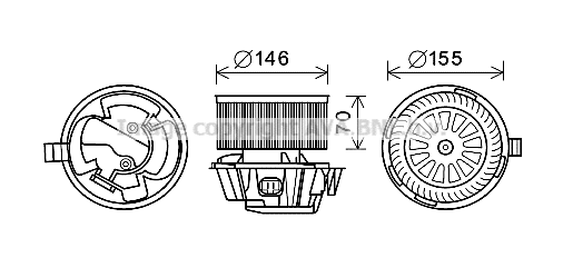 Electric Motor, interior blower (DN8384)
