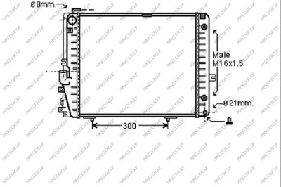 Radiator, engine cooling (ME031R006)