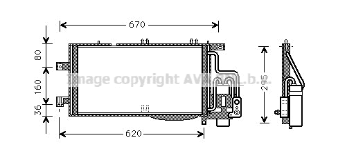 Condenser, air conditioning (OLA5310D)
