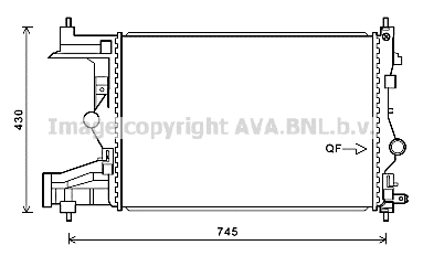 Radiator, engine cooling (OLA2487)