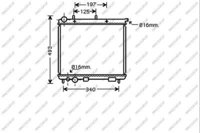 Radiator, engine cooling (CI320R009)