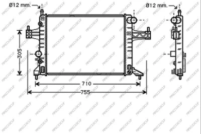Radiator, engine cooling (OP030R002)