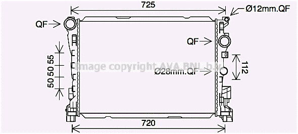 Radiator, engine cooling (MS2691)