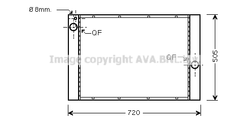 Radiator, engine cooling (BW2405)