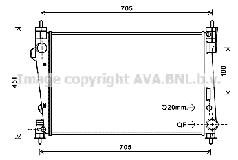 Radiator, engine cooling (AL2123)