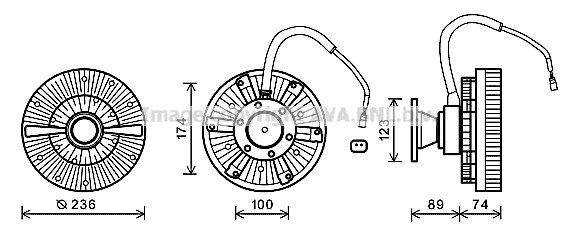Clutch, radiator fan (SCC029)