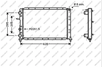 Radiator, engine cooling (FT906R006)