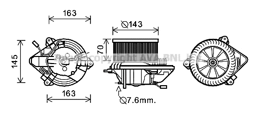 Electric Motor, interior blower (CN8508)