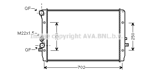 Radiator, engine cooling (VNA2193)