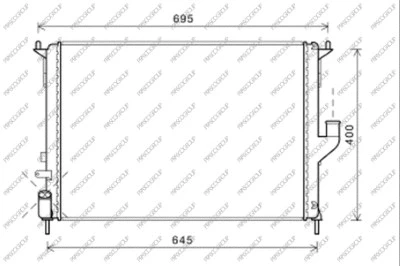 Radiator, engine cooling (DA220R005)