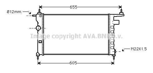 Radiator, engine cooling (OLA2183)
