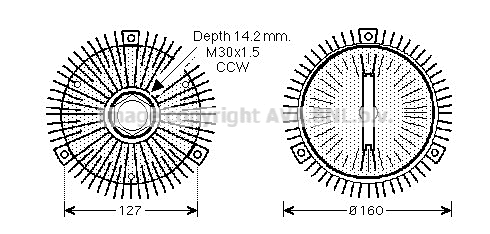 Clutch, radiator fan (MSC407)