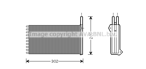 Heat Exchanger, interior heating (FD6154)