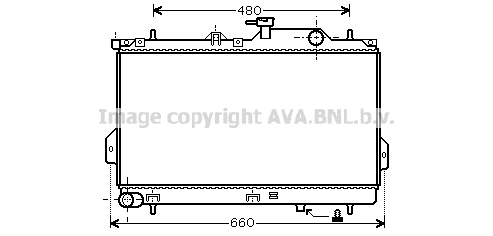 Radiator, engine cooling (HY2098)