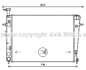 Radiator, engine cooling (HY2387)
