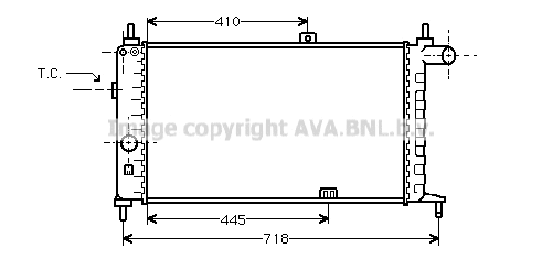 Radiator, engine cooling (OL2066)