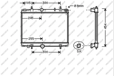 Radiator, engine cooling (CI520R002)