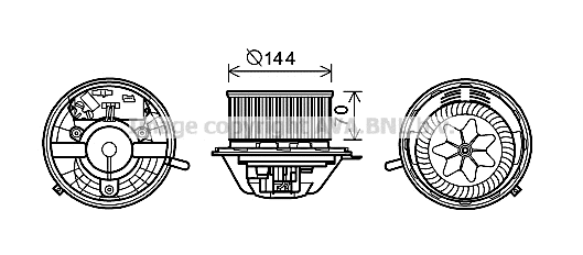 Electric Motor, interior blower (MS8608)