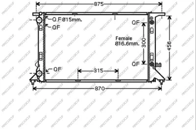 Radiator, engine cooling (AD024R010)