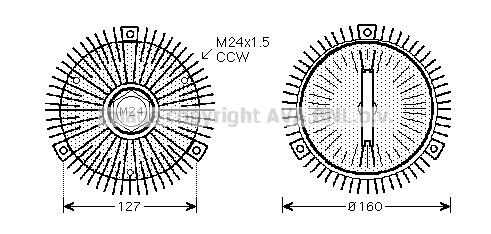 Clutch, radiator fan (BWC323)