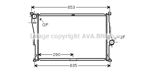 Radiator, engine cooling (BW2335)