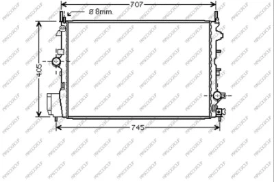 Radiator, engine cooling (FT520R007)