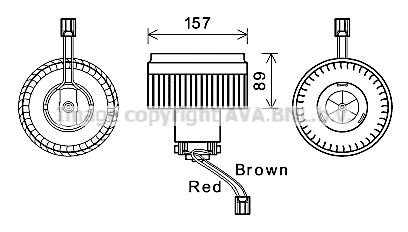 Electric Motor, interior blower (VO8177)