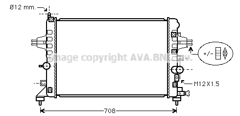 Radiator, engine cooling (OL2363)