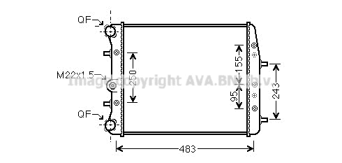 Radiator, engine cooling (SAA2005)