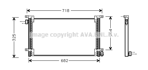 Condenser, air conditioning (IVA5044)